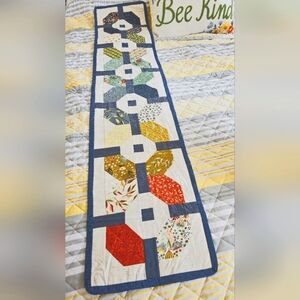 Quilted Cottagecore Handmade Floral Runner Farmhouse 13.5" x 60"